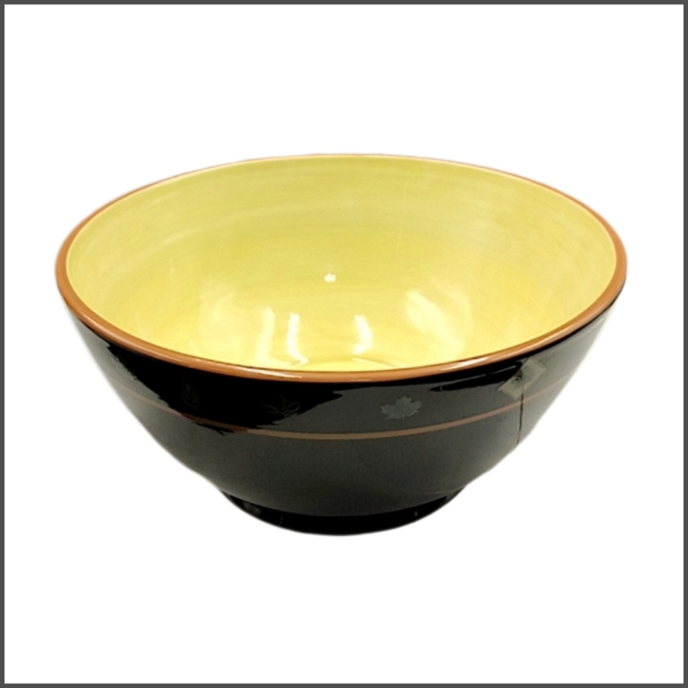 Lifestyle Home ~ Large Black Bowl with Miscellaneous Shapes Around the Rim